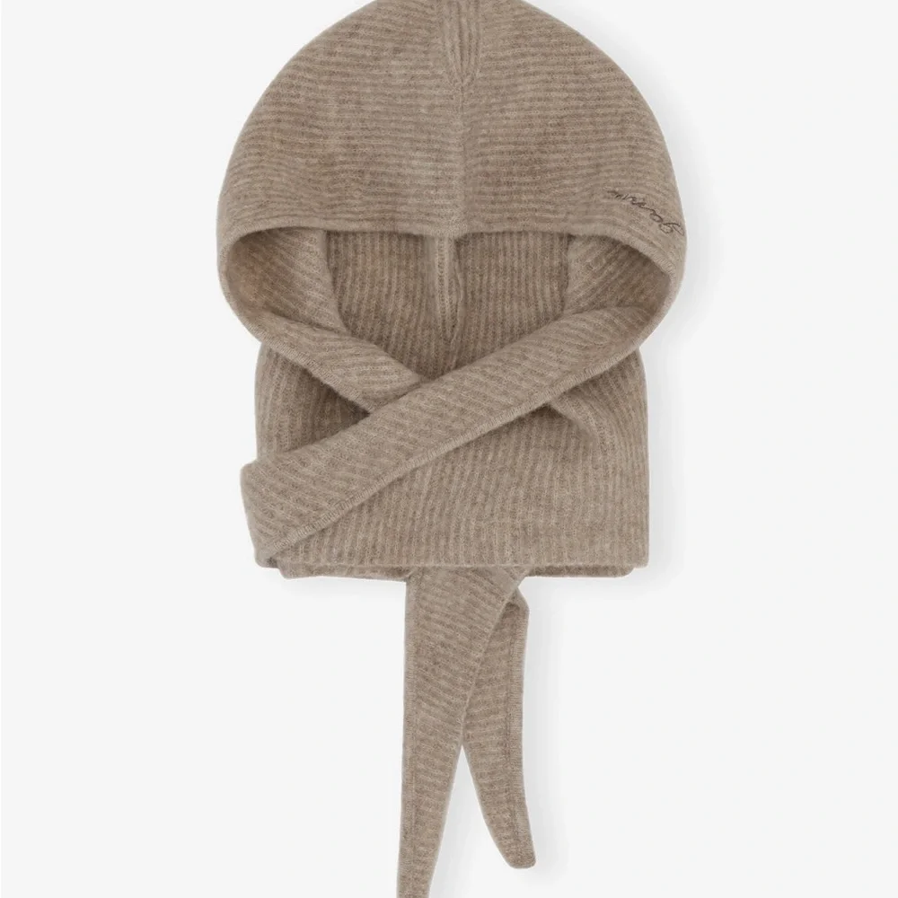 Ganni Taupe Knit Hat - Picture 1 of 3